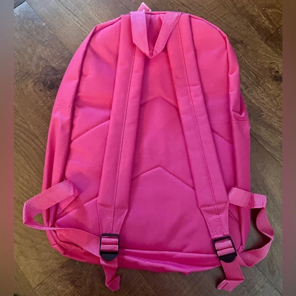 NWT  kids youth pink backpack zip closure adjustable straps